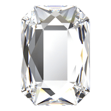 2602 3,7x2,5mm Crystal (001) Foyalı - Beyaz Dikdörtgen Mini Kristal Taş