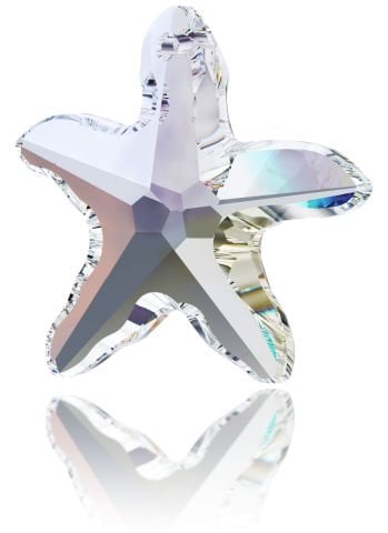 Swarovski 6721 Starfish 16mm Crystal AB (001AB) - Janjan Deniz Yıldızı Kolye Ucu