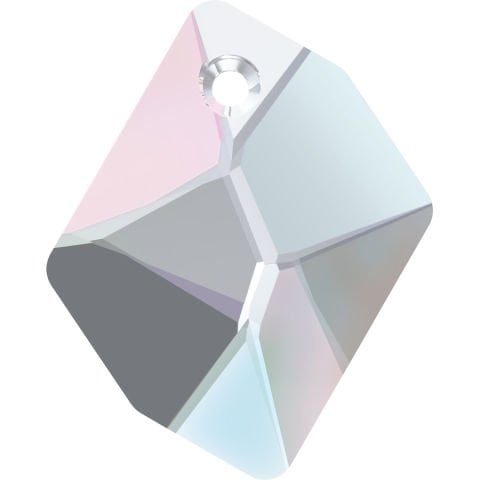 Swarovski 6680 Pendant 20mm Crystal Aurore Boreale (001AB) - Cosmic Şekilli Tek Delikli Janjan Renkli Kolye Ucu