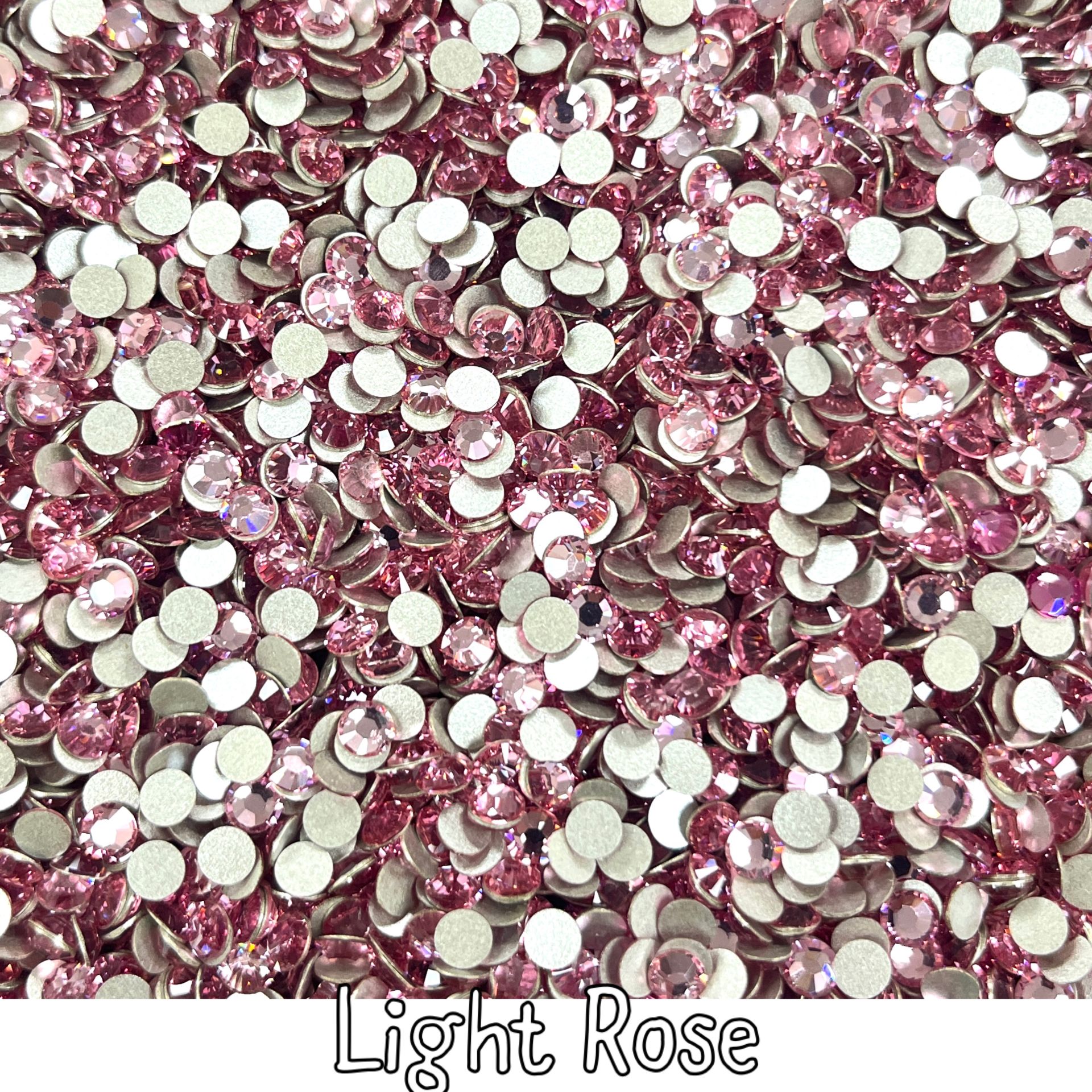 Celestial Altı Düz SS16 (4mm)  Yuvarlak Kristal Taş - Pembe Renk Seçenekleri