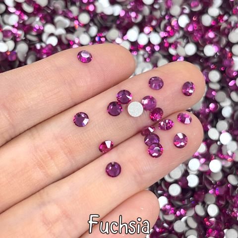 Celestial Altı Düz SS16 (4mm)  Yuvarlak Kristal Taş - Pembe Renk Seçenekleri