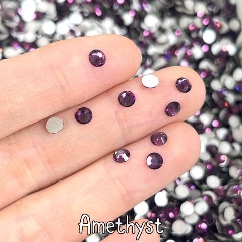 Celestial Altı Düz SS16 (4mm)  Yuvarlak Kristal Taş - Pembe Renk Seçenekleri