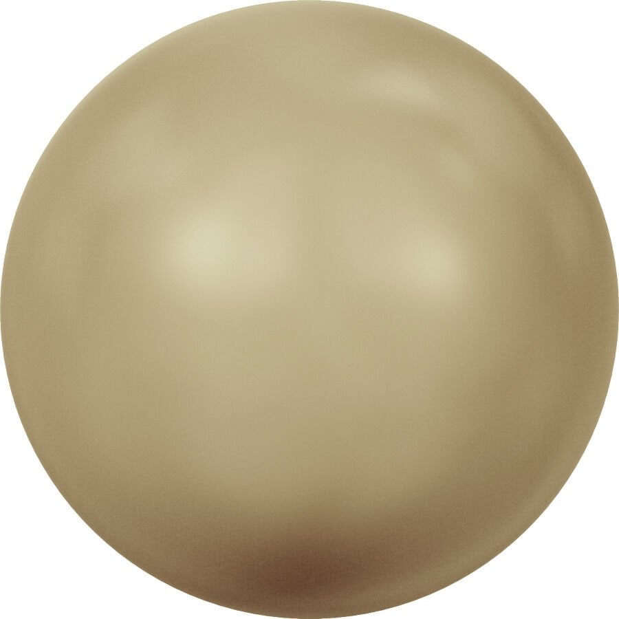 Swarovski 5810 İnci 6mm Vintage Gold Pearl (001 651) - Bej Renkte Kristal İnci Boncuk