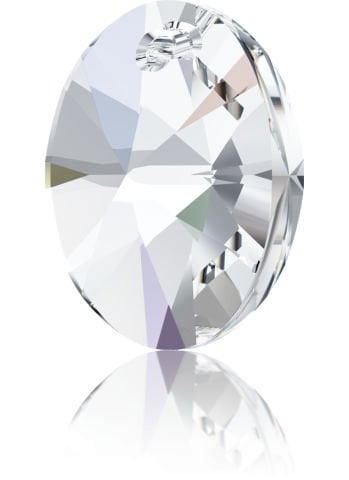 Swarovski 6028 Pendant 18mm Crystal AB (001AB) - Oval Şekilli Tek Delikli Janjan Kolye Ucu
