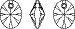 Swarovski 6028 Pendant 18mm Crystal AB (001AB) - Oval Şekilli Tek Delikli Janjan Kolye Ucu