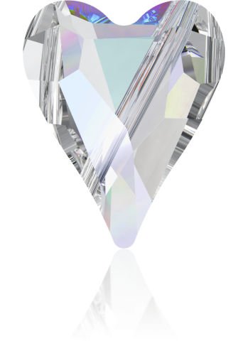 5743 17mm Crystal AB (001AB) V - Janjanlı Yatay Kalp Boncuk