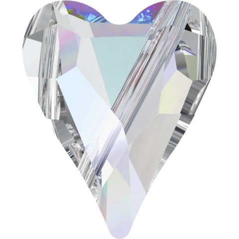 5743 17mm Crystal AB (001AB) V - Janjanlı Yatay Kalp Boncuk