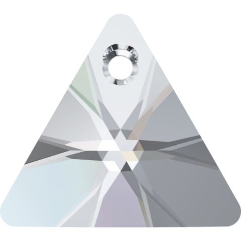 Swarovski 6628 Üçgen 12mm Crystal AB (001AB) - Janjan Renkli Kolye Ucu