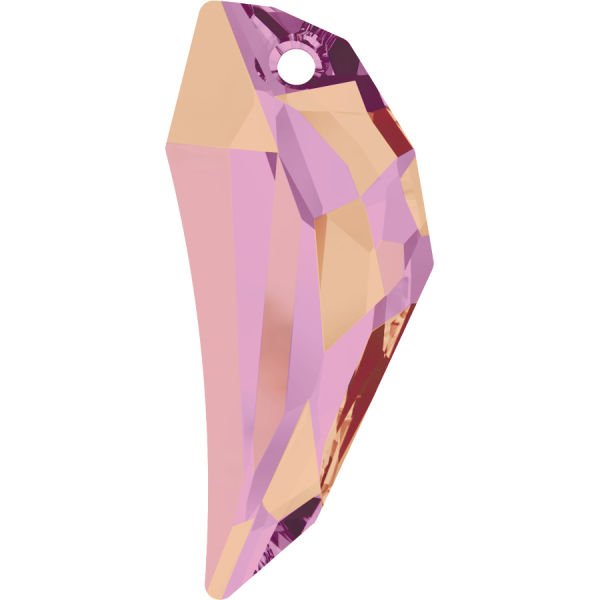 Swarovski 6150 Pegasus Pendant 30mm Crystal Astral Pink (001API) - Kanat Şekilli Tek Delikli Turuncu Renkli Kolye Ucu