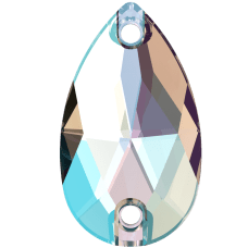 Swarovski 3230 Damla 18x10,5mm Crystal Shimmer (001SHIM) F - Mavimsi Parlak Renk Dikilebilir Kristal Taş