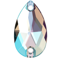 Swarovski 3230 Damla 18x10,5mm Crystal Shimmer (001SHIM) F - Mavimsi Parlak Renk Dikilebilir Kristal Taş