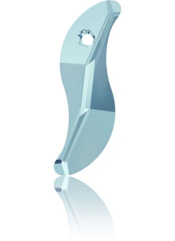 6525 28mm Aquamarine (202) - S Şekilli Şeffaf Mavi Kolye Ucu