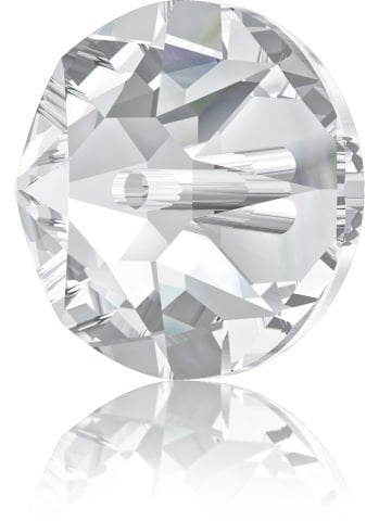 Swarovski 3188 Lochrosen 5mm Crystal (001) F - Ortadan Delikli Foyalı Beyaz Dikme Taş