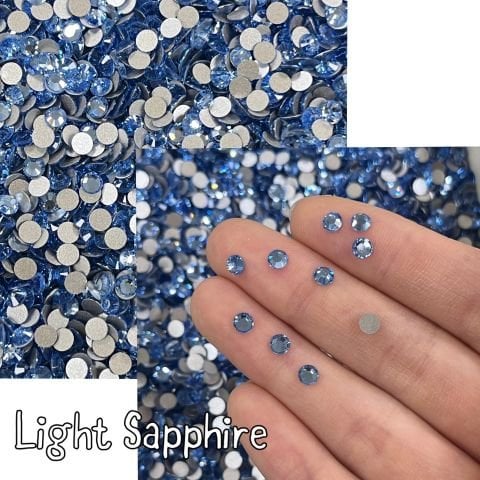 Celestial Altı Düz SS16 (4mm)  Yuvarlak Kristal Taş - Mavi Renk Seçenekleri