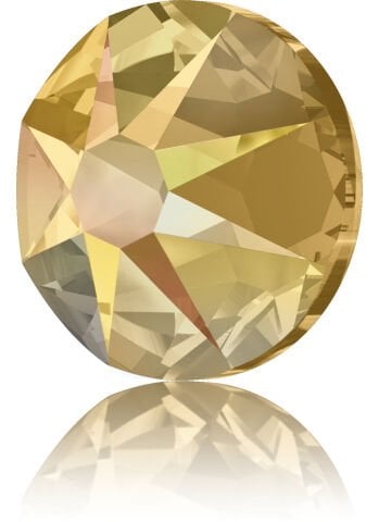 Swarovski 2088 Altı Düz SS30 Light Colorado Topaz Shimmer (246SHIM) Foyalı - Yuvarlak Işıltılı Açık Kahverengi Renkli Kristal Taş