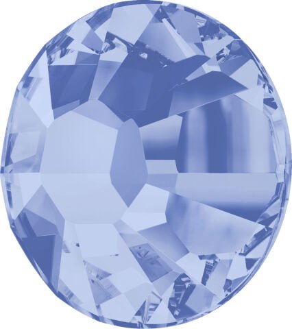Swarovski 2028 SS16 Light Sapphire (211) Hotfix - Yuvarlak Açık Mavi Renkli Ütüyle Yapışan Kristal Taş