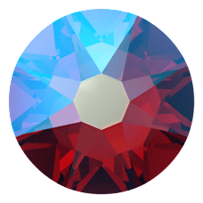 Swarovski 2088 Altı Düz SS16 Siam Shimmer (208SHIM) Foyalı - Yuvarlak Işıltılı Kırmızı Renkli Kristal Taş