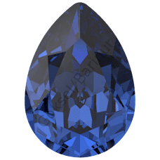 Swarovski 4320 Damla 14x10mm Recreated Dark Sapphire (1404) Foyalı - Damla Şekilli Koyu Lacivert Kristal Taş