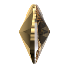 Swarovski 6228 Kalp 10mm Crystal Aurum (001AUR) - Altın Renk Kolye Ucu