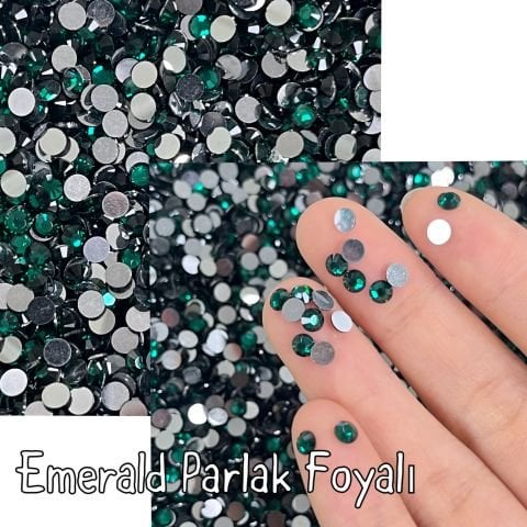Celestial Altı Düz SS16 (4mm)  Yuvarlak Kristal Taş - Yeşil Renk Seçenekleri