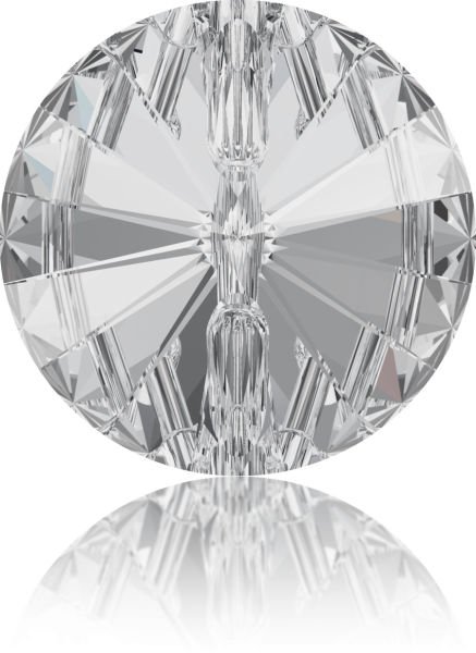 Swarovski 3015 Düğme 12mm Crystal (001) F - Beyaz Kristal Düğme
