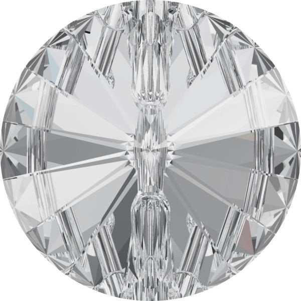 Swarovski 3015 Düğme 12mm Crystal (001) F - Beyaz Kristal Düğme