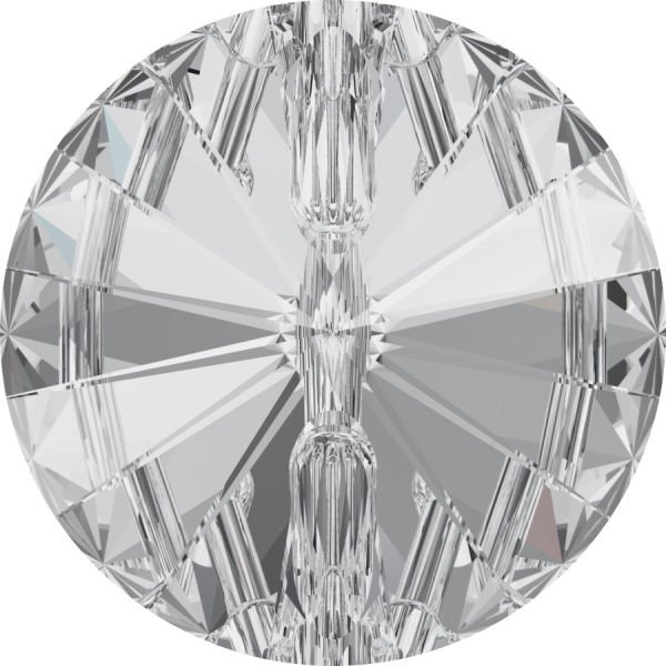Swarovski 3015 Düğme 14mm Crystal (001) F - Beyaz Kristal Düğme