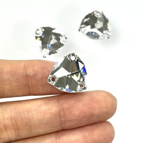 3272 16mm Crystal (001) Foiled - Foyalı Beyaz Renk Dikme Taş - 2-12-24 Adetlik Paketler