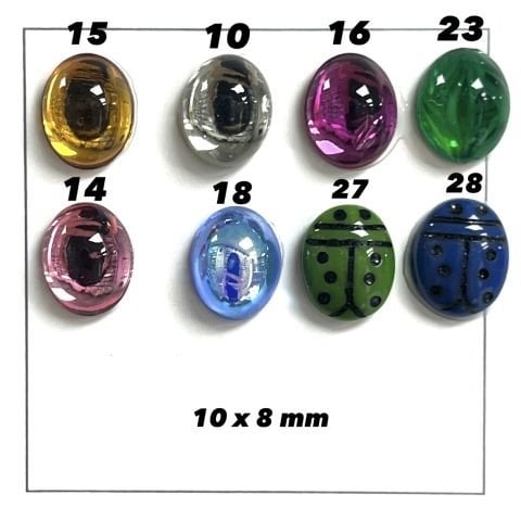 Kapşon Taş 8x10mm Oval - 50 veya 100 Adet - Renk Seçenekleri Mevcuttur