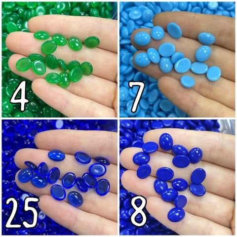 Kapşon Taş 8x10mm Oval - 50 veya 100 Adet - Renk Seçenekleri Mevcuttur