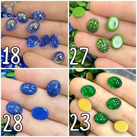 Kapşon Taş 8x10mm Oval - 50 veya 100 Adet - Renk Seçenekleri Mevcuttur