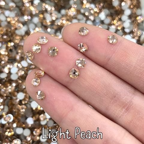 Celestial Altı Düz SS16 (4mm)  Yuvarlak Kristal Taş - Sarı ve Turuncu Renk Seçenekleri
