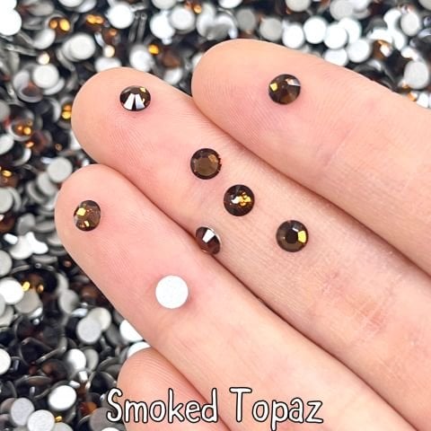 Celestial Altı Düz SS16 (4mm)  Yuvarlak Kristal Taş - Sarı ve Turuncu Renk Seçenekleri