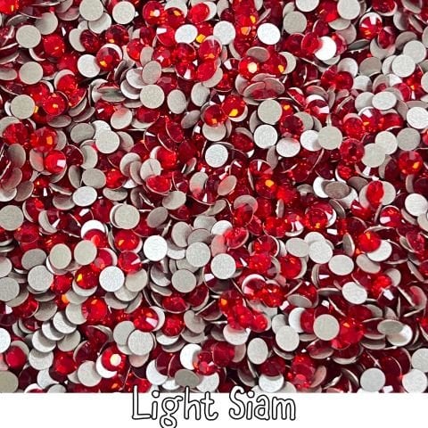 Celestial Altı Düz SS16 (4mm)  Yuvarlak Kristal Taş - Kırmızı Renk Seçenekleri