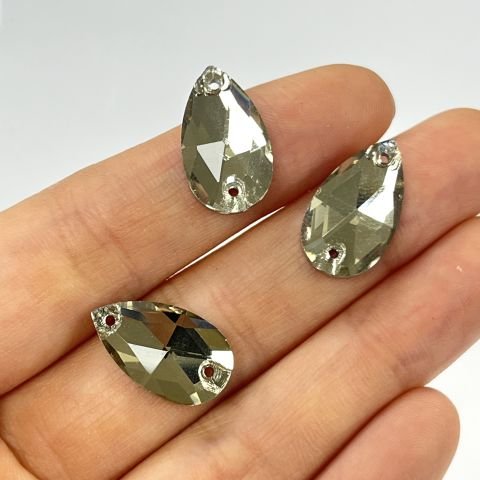 Damla Şekilli 18x10,5mm Dikilebilir Light Colorado Topaz Cam Taş - Açık Kahverengi Dikme Taş