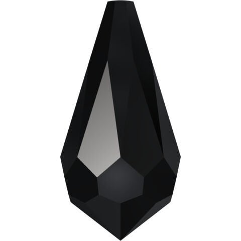 Swarovski 6000 Sivri Damla 11x5,5mm Jet (280) - Siyah Renkli Kolye Ucu
