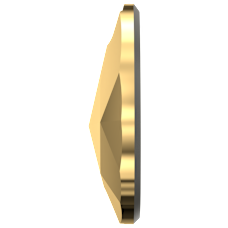 Swarovski 3230 Damla Dikme 18x10,5mm Crystal Aurum F (001 AUR)  - Altın Renk Dikilebilir Kristal Taş