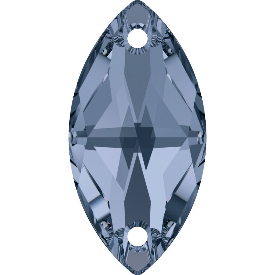 Swarovski 3223 Mekik 12x6mm Denim Blue (266) - Kot Mavisi Dikme Kristal Taş