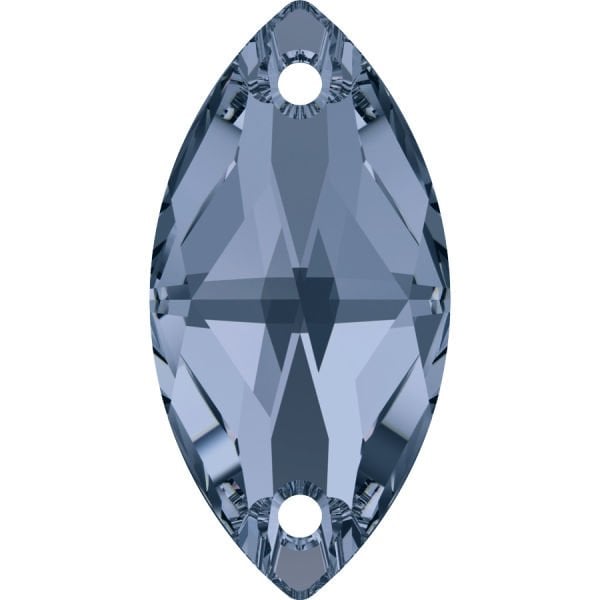 Swarovski 3223 Mekik 12x6mm Denim Blue (266) - Kot Mavisi Dikme Kristal Taş