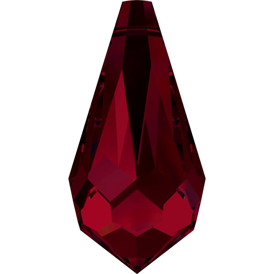 Swarovski 6000 Sivri Damla 11x5,5mm Siam (208) - Kırmızı Renkli Kolye Ucu
