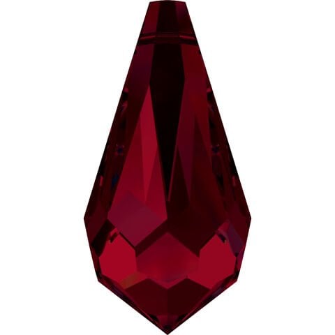 Swarovski 6000 Sivri Damla 11x5,5mm Siam (208) - Kırmızı Renkli Kolye Ucu