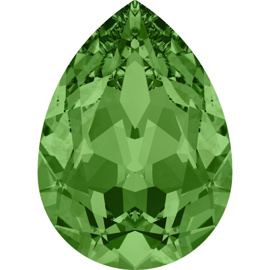 Swarovski 4320 Damla 14x10mm Recreated Peridot (1408)  F - Damla Şekilli Açık Yeşil Renkli Kristal Taş