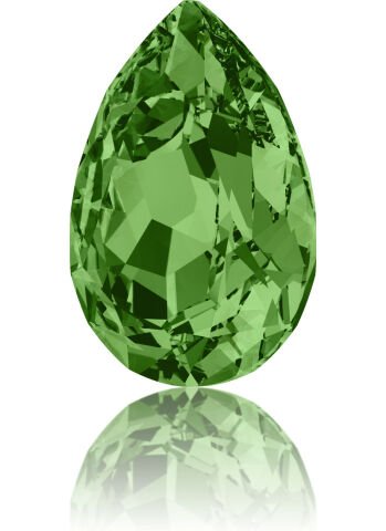 Swarovski 4320 Damla 14x10mm Recreated Peridot (1408)  F - Damla Şekilli Açık Yeşil Renkli Kristal Taş