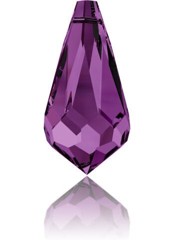 Swarovski 6000 Sivri Damla 11x5,5mm Amethyst (204) - Mor Renkli Kolye Ucu