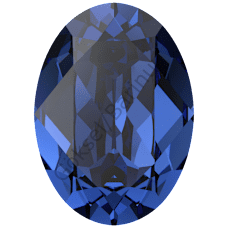 4120 14x10mm Recreated Dark Sapphire (1404) Foyalı - Oval Lacivert Kristal Taş