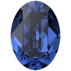 4120 14x10mm Recreated Dark Sapphire (1404) Foyalı - Oval Lacivert Kristal Taş