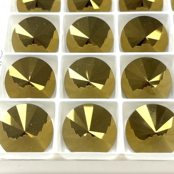 Swarovski 3015 Düğme 18mm Crystal Dorado (001DOR) Parlak Altın Renkli Kristal Düğme