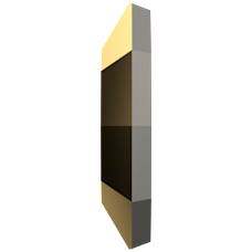 Swarovski 2200 Mekik 4x2mm Crystal Aurum F (001 AUR) - Altın Renk Altı Düz Kristal Taş