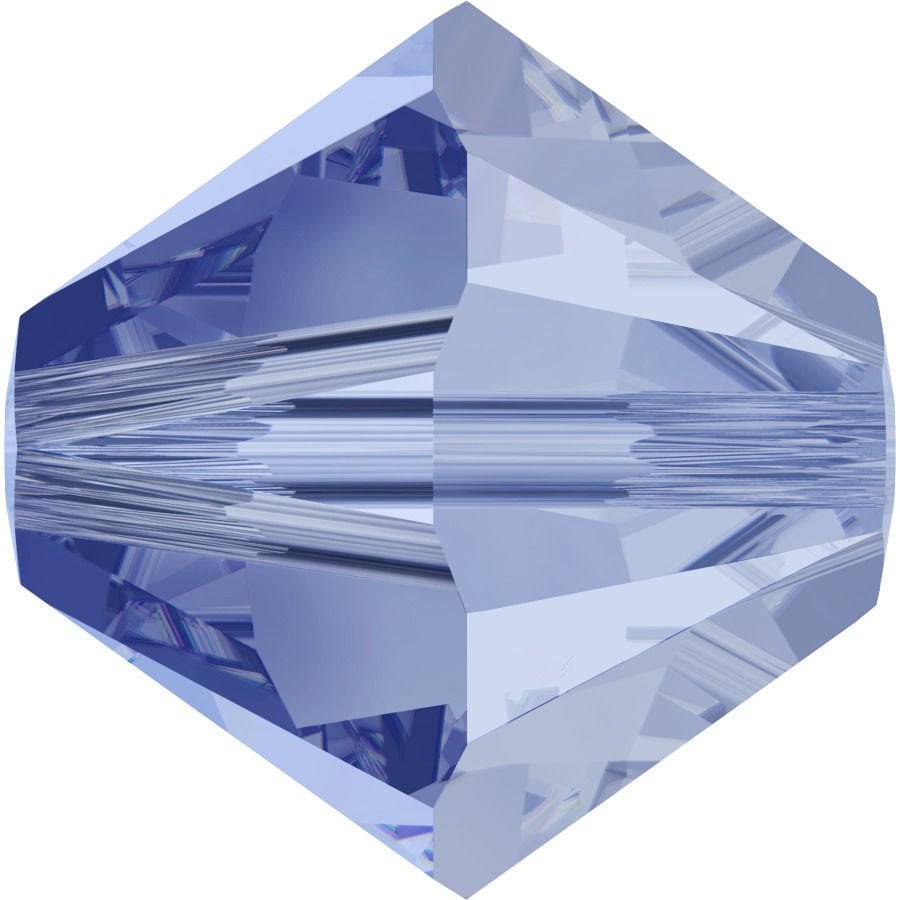 Swarovski 5328 Bicone Boncuk 4mm Recreated Ice Blue (1405)  - Buz Mavisi Piramit Boncuk