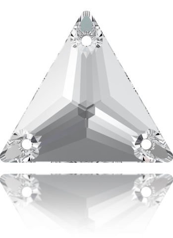 3270 22mm Crystal (001) F - Üçgen Şekilli Beyaz Renkte Dikme Taş
